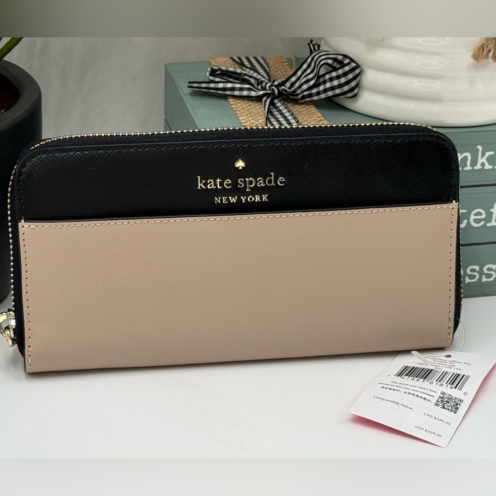 Kate Spade staci colorblock large continental Leather wallet NWT